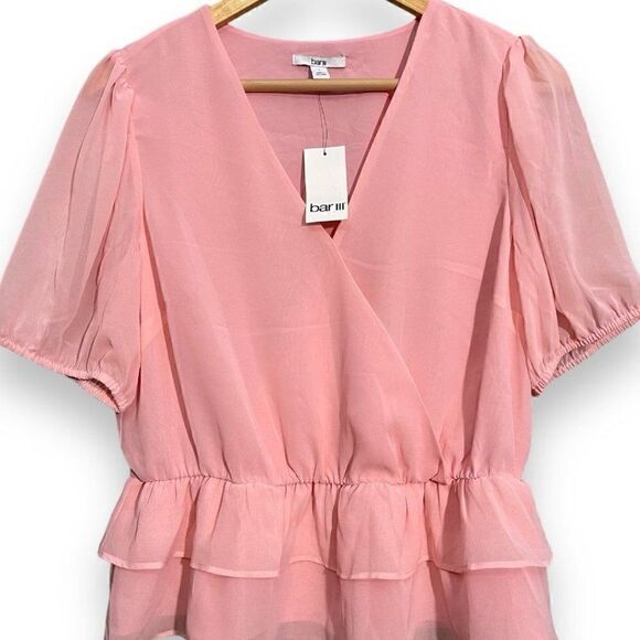 Bar iii Peplum Blouse - Picture 1 of 7